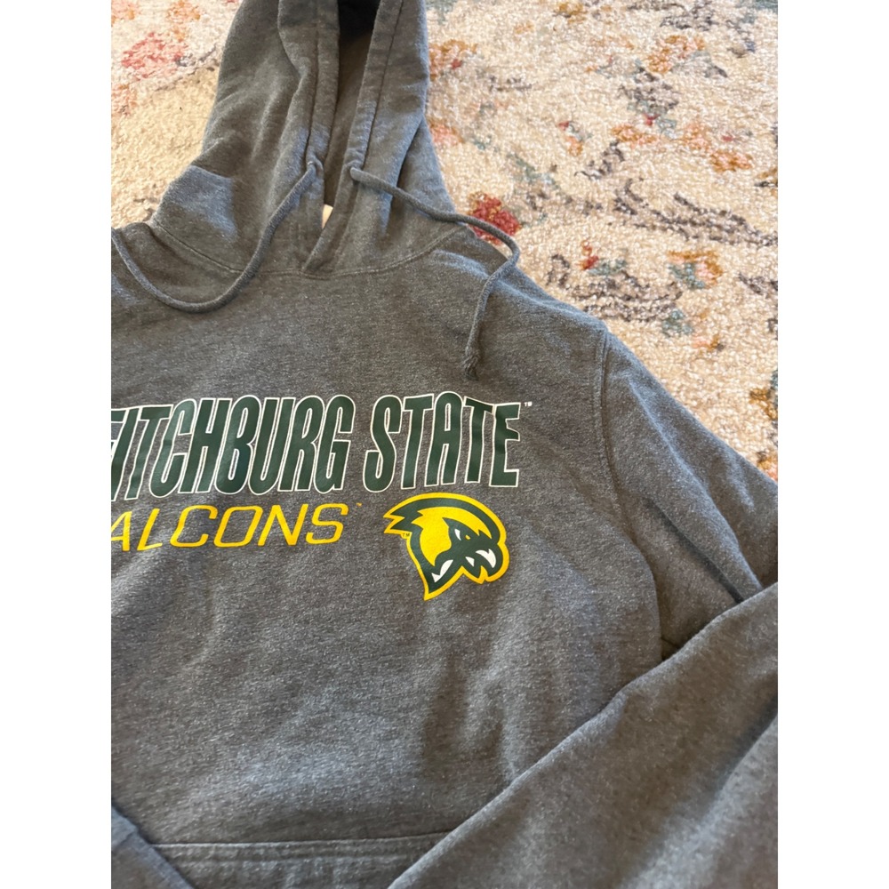 Pel Athletic Fitchburg State Falcons Hoodie Gray Medium Pullover Sweatshirt